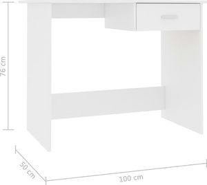 Biurko vidaXL 800549 Białe 100 cm x 50 cm 6