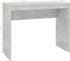 Biurko vidaXL 800382 Jasnoszare 90 cm x 40 cm 6