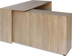 Biurko vidaXL 243059 Brązowe 130 cm x 126 cm 4