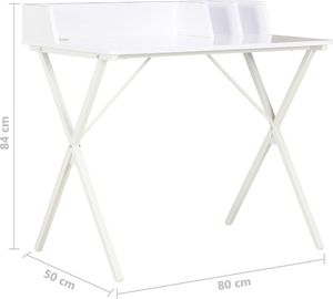 Biurko vidaXL 20275 Białe 80 cm x 50 cm 7