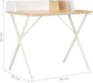 Biurko vidaXL 20273 Jasnobrązowe 80 cm x 50 cm 7