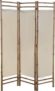 vidaXL Panel 3-panelowy składany bambusowy 120 cm 1