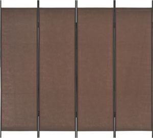 vidaXL Parawan 4-panelowy, brązowy, 200 x 180 cm 1