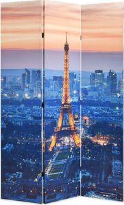 vidaXL Składany parawan, 120x170 cm, motyw Paryża nocą 1