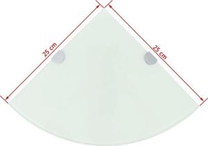 vidaXL Półka narożna 25cm biały (243858) 6