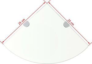 vidaXL Półka narożna 25cm przezroczysty (243852) 6