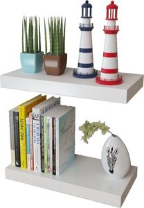 vidaXL Półki ścienne, 4 szt., białe, 40 cm 3