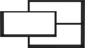 vidaXL Półki ścienne, czarne, 104x24x60 cm, płyta wiórowa 4