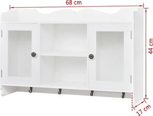 vidaXL Wisząca szafka ścienna na książki, DVD, szklanki, MDF 8