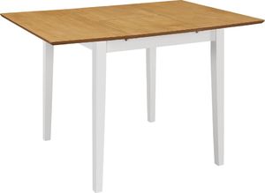 vidaXL Rozsuwany stół jadalniany, biały, (80-120) x 80 x 74 cm, MDF 1