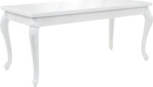 vidaXL Stół do jadalni, 179 x 89 x 81 cm, biały, wysoki połysk 1