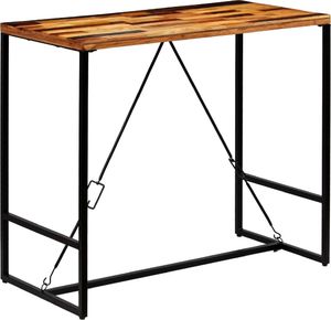 vidaXL Stolik barowy z litego drewna odzyskanego, 120 x 60 x 106 cm 4