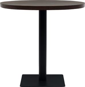 vidaXL Stolik bistro z MDF, stalowa podstawa, 80x75 cm, ciemny jesion 3