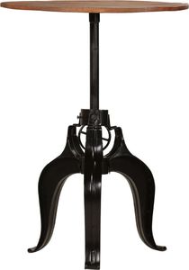 vidaXL Stolik barowy z litego drewna odzyskanego, 75x(76-110) cm 2