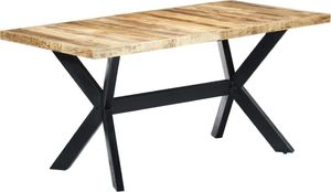 vidaXL Stół jadalniany, 160 x 80 x 75 cm, lite surowe drewno mango 8