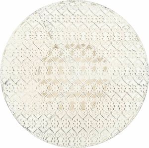 vidaXL Okrągły stolik bistro, styl vintage, metalowy, 40x70 cm, biały 2