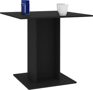 vidaXL Stół jadalniany, czarny, 80 x 80 x 75 cm, płyta wiórowa 3