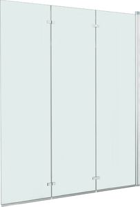 Parawan nawannowy vidaXL Składana kabina prysznicowa, 3 panele, ESG, 130 x 138 cm 2