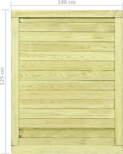 vidaXL Furtka ogrodowa FSC 125x100 cm 7