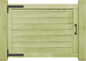 vidaXL Furtka ogrodowa, impregnowane drewno sosnowe FSC, 75 x 100 cm 1
