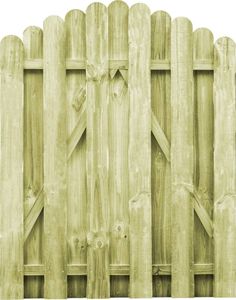 vidaXL Furtka z łukiem, impregnowane drewno sosnowe FSC, 100 x 125 cm 1