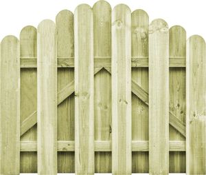 vidaXL Furtka z łukiem, impregnowane drewno sosnowe FSC, 100 x 75 cm 1