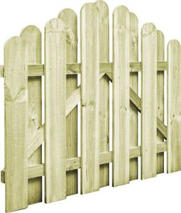 vidaXL Furtka z łukiem, impregnowane drewno sosnowe FSC, 100 x 75 cm 2