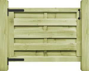vidaXL Furtka ogrodowa, impregnowana sosna FSC, 100 x 75 cm, zielona 1