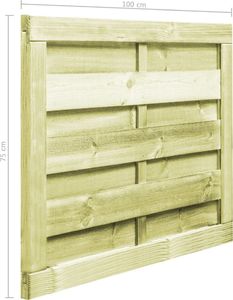 vidaXL Furtka ogrodowa, impregnowana sosna FSC, 100 x 75 cm, zielona 6