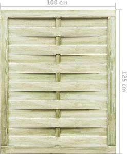 vidaXL Furtka ogrodowa FSC 100x125 cm zielona 4