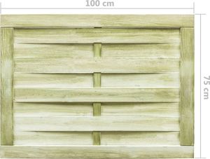 vidaXL Furtka ogrodowa sosna FSC 100 x 75 cm zielona 4