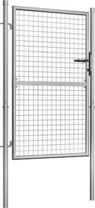 vidaXL Furtka ogrodowa, galwanizowana stal, 105x175 cm, srebrna 2