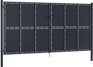 vidaXL Brama ogrodzeniowa, stal, 400 x 175 cm, antracytowa 2