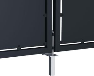 vidaXL Brama ogrodzeniowa, stal, 400 x 175 cm, antracytowa 4