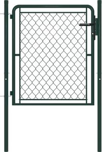 vidaXL Furtka ogrodowa, stalowa, 100 x 100 cm, zielona 1