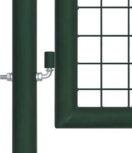 vidaXL Furtka ogrodzeniowa, stalowa, 100 x 150 cm, zielona 3