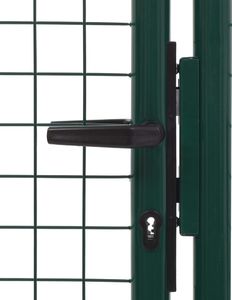 vidaXL Furtka ogrodzeniowa, stalowa, 100 x 150 cm, zielona 4