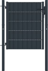 vidaXL Furtka ogrodzeniowa, stalowa, 100 x 81 cm, antracytowa 2