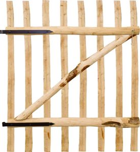 vidaXL Drewniana furtka, leszczyna, 100x120 cm 2