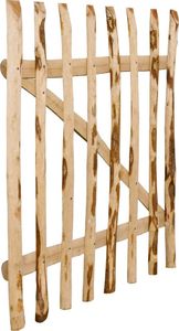 vidaXL Drewniana furtka, leszczyna, 100x120 cm 3