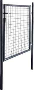 vidaXL Brama ogrodowa z siatki, galwanizowana stal, 85,5x100 cm, szara 2
