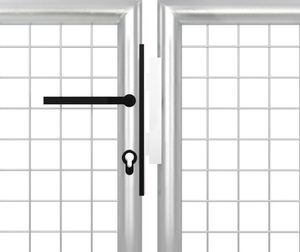 vidaXL Brama ogrodzeniowa, stalowa, 350 x 150 cm, srebrna 3