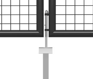 vidaXL Brama ogrodzeniowa, stal, 500 x 75 cm, antracytowa 4