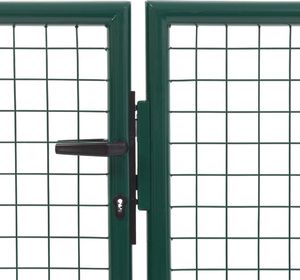 vidaXL Brama ogrodzeniowa, stalowa, 350 x 75 cm, zielona 3