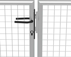 vidaXL Brama ogrodowa, galwanizowana stal, 415x225 cm, srebrna 3