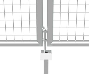 vidaXL Brama ogrodowa, galwanizowana stal, 415x225 cm, srebrna 4