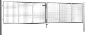 vidaXL Brama ogrodowa, galwanizowana stal, 415x125 cm, srebrna 2