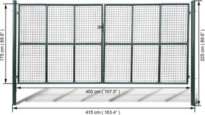 vidaXL Ogrodzenie 415 x 225 cm / 400 x 175 cm 4