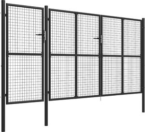 vidaXL Brama ogrodzeniowa, stalowa, 400 x 150 cm, antracytowa 2