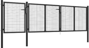 vidaXL Brama ogrodzeniowa, stal, 400 x 75 cm, antracytowa 2